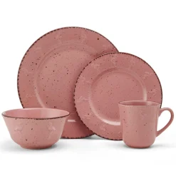 Dinnerware Service For 4|Pfaltzgraff® Flamingo Pink 16 Piece Dinnerware Set, Service for 4