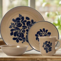 Dinnerware Service For 4|Pfaltzgraff® Folk Art® 16 Piece Dinnerware Set, Service for 4