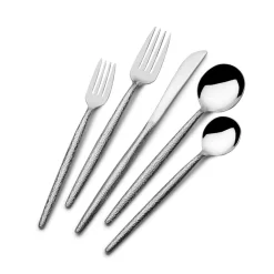 Sets|Towle® Living Forged Shea Hammered 20 Piece Flatware Set, Service for 4
