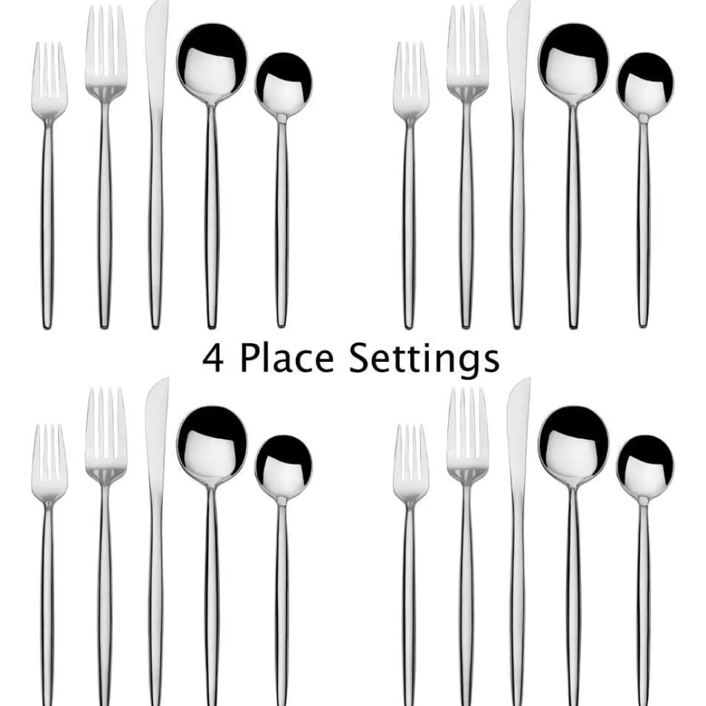 Sets|Towle® Living Forged Shea 20 Piece Flatware Set, Service for 4