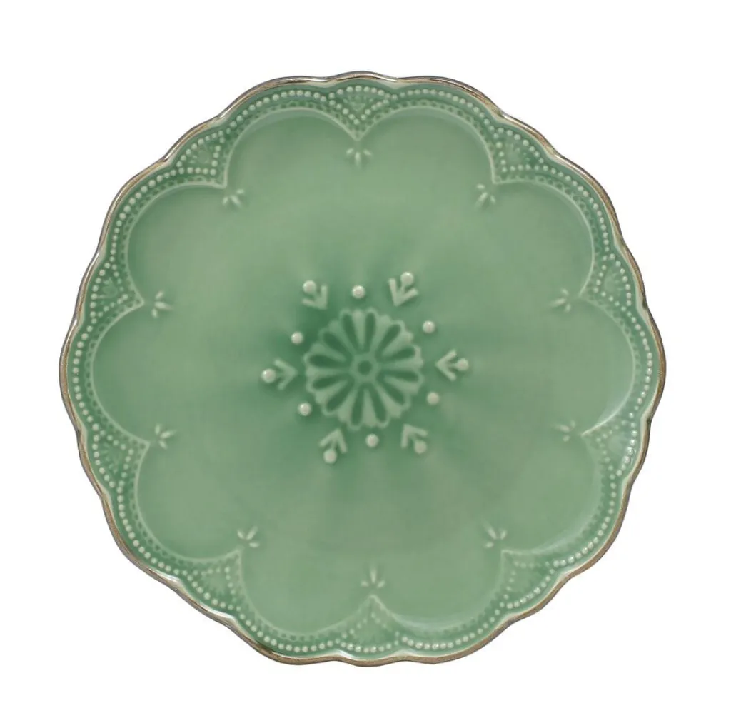 Salad Plates|Pfaltzgraff® French Lace Set of 4 Green Salad Plates