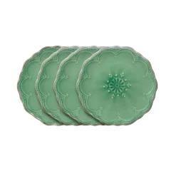 Salad Plates|Pfaltzgraff® French Lace Set of 4 Green Salad Plates