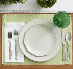 Dinner Plates|Pfaltzgraff® French Lace Set of 4 White Dinner Plates