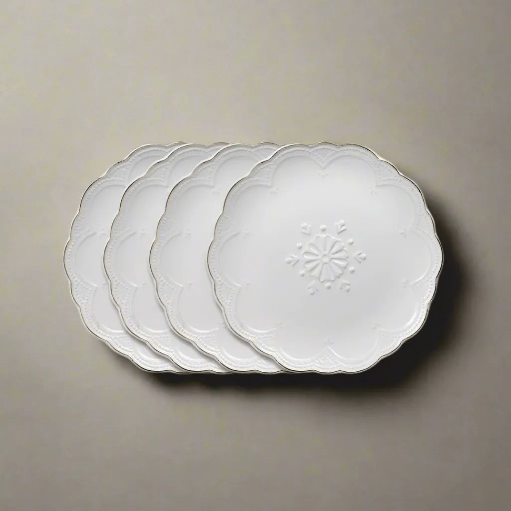 Salad Plates|Pfaltzgraff® French Lace Set of 4 White Salad Plates