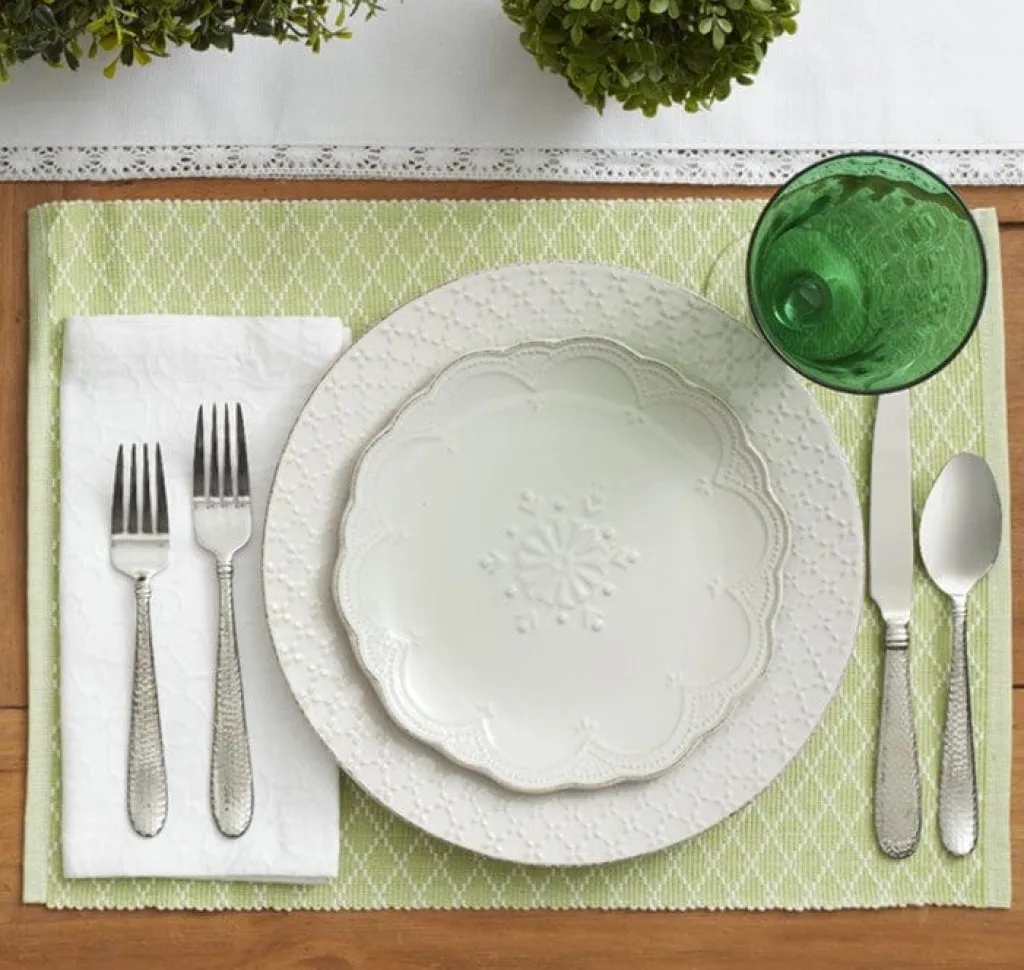 Salad Plates|Pfaltzgraff® French Lace Set of 4 White Salad Plates