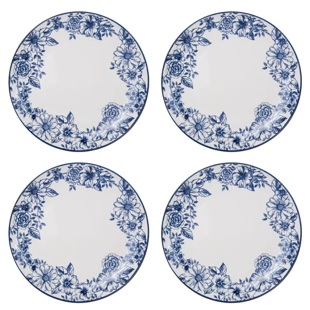 Dinnerware Service For 4|Pfaltzgraff® Gabriela Blue 16 Piece Dinnerware Set, Service for 4