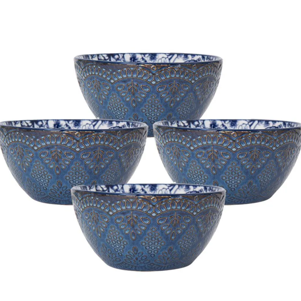 Soup Cereal Bowls|Pfaltzgraff® Gabriela Blue Set of 4 Soup Cereal Bowls