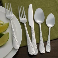 Sets|Pfaltzgraff® Garland Frost 20 Piece Flatware Set, Service for 4