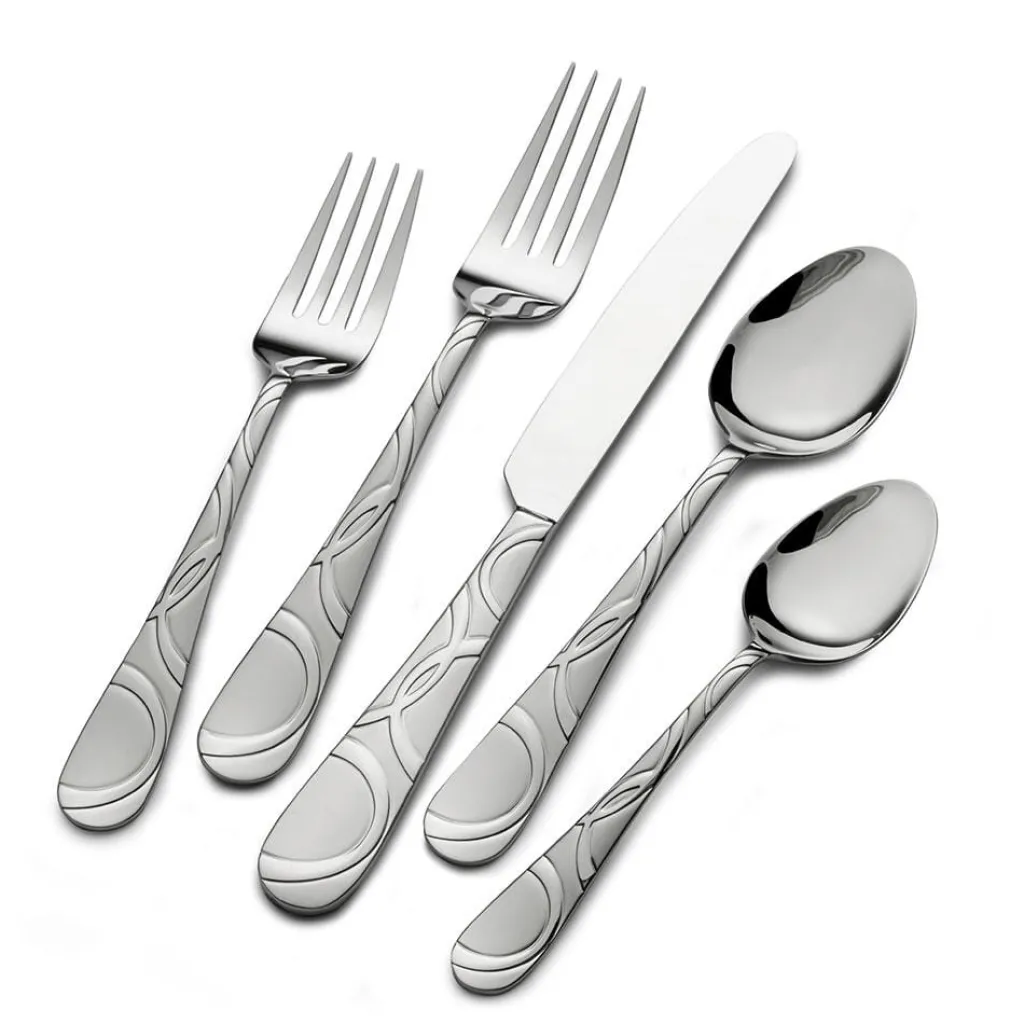 Sets|Pfaltzgraff® Garland Frost 53 Piece Flatware Set, Service for 8