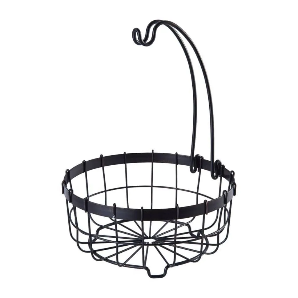 Fruit And Storage Baskets|Gourmet Basics® General Store Fruit Storage Basket with Banana Hanger