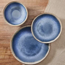 Dinnerware Service For 4|Pfaltzgraff® Glimmer Blue 12 Piece Dinnerware Set, Service for 4