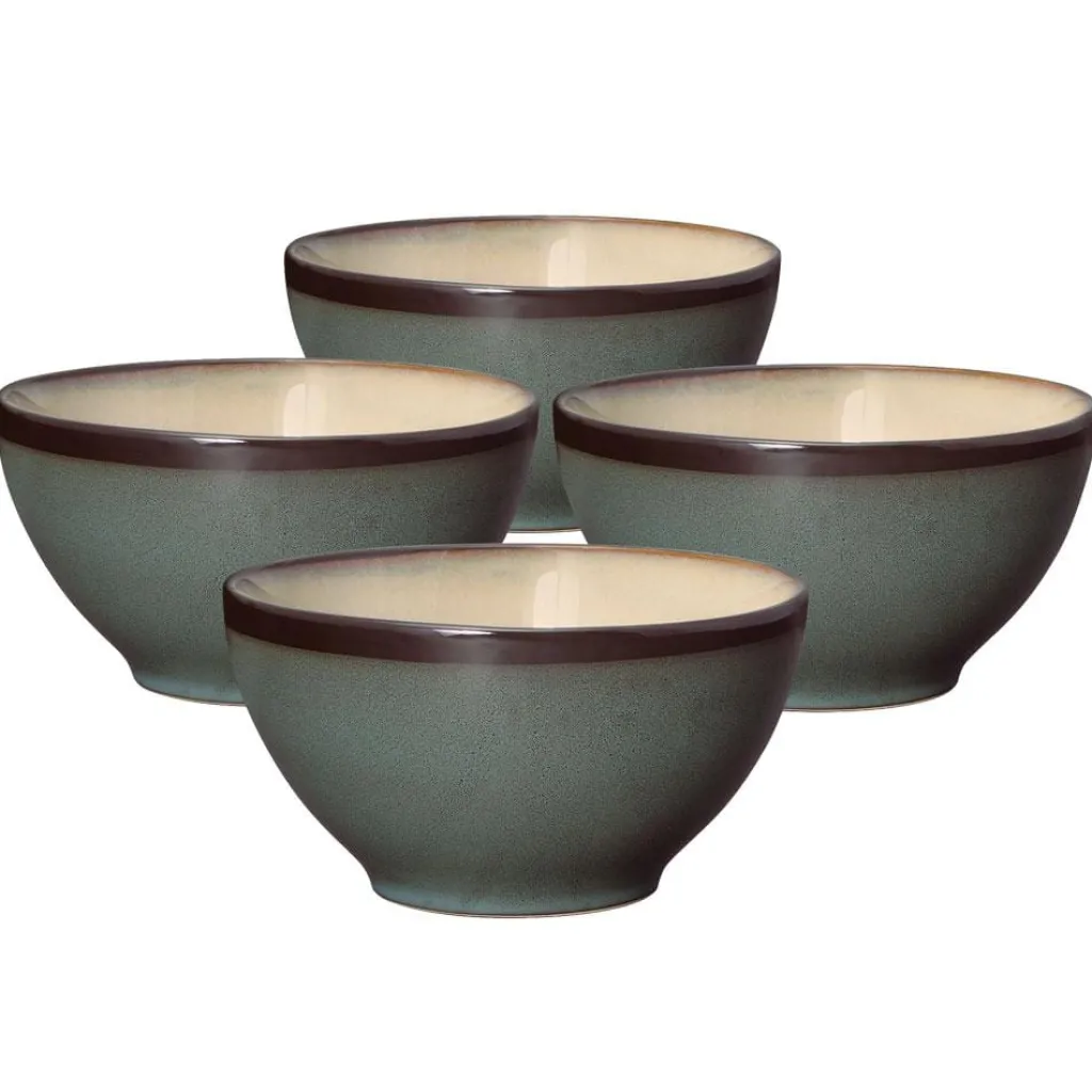 Soup Cereal Bowls|Gourmet Basics® Gourmet Basics Belmont Set of 4 Blue Soup Cereal Bowls