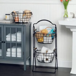 Fruit And Storage Baskets|Gourmet Basics® Harbor Adjustable Standing Storage Rack