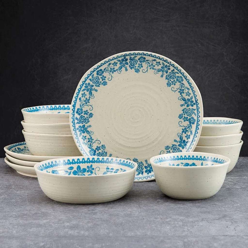 Dinnerware Service For 4|Pfaltzgraff® Hayden Blue 12 Piece Dinnerware Set, Service for 4