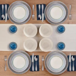 Dinnerware Service For 4|Pfaltzgraff® Hensley Blue 12 Piece Dinnerware Set, Service for 4