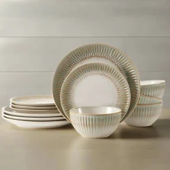 Dinnerware Service For 4|Pfaltzgraff® Hensley Green 12 Piece Dinnerware Set, Service for 4