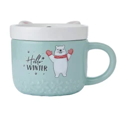 Coffee Mugs|Pfaltzgraff® Holiday Polar Bear Mug with Lid