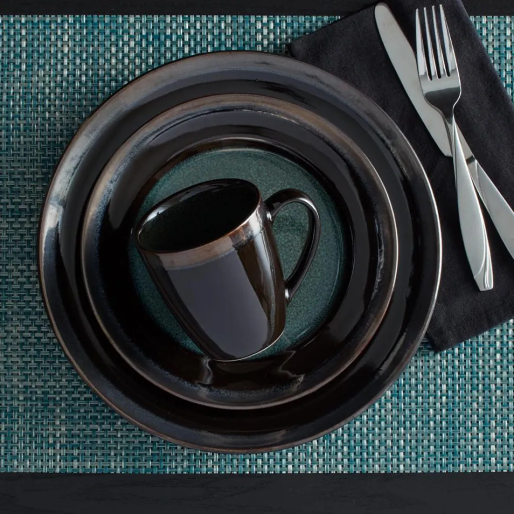 Dinnerware Service For 4|Dinnerware Service For 8|Gourmet Basics® Jade Dinnerware Set