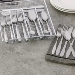 Sets|Pfaltzgraff® Jasmine 30 Piece Flatware Set With Caddy, Service for 6