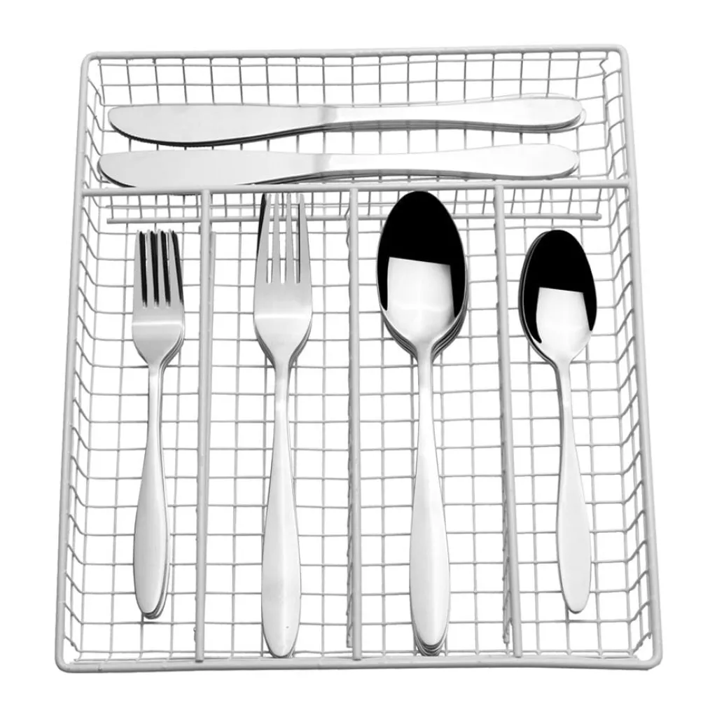 Sets|Pfaltzgraff® Jasmine 30 Piece Flatware Set With Caddy, Service for 6