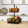 Fruit And Storage Baskets|Gourmet Basics® Juliette 2 Tier Storage Basket