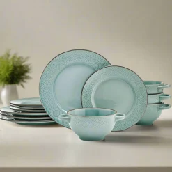 Dinnerware Service For 4|Pfaltzgraff® Kori Sage 12 Piece Dinnerware Set, Service for 4
