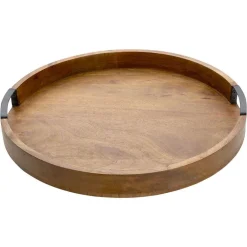 Lazy Susans|Gourmet Basics® Lazy Susan Mango Wood Serve Tray, 18 Inch