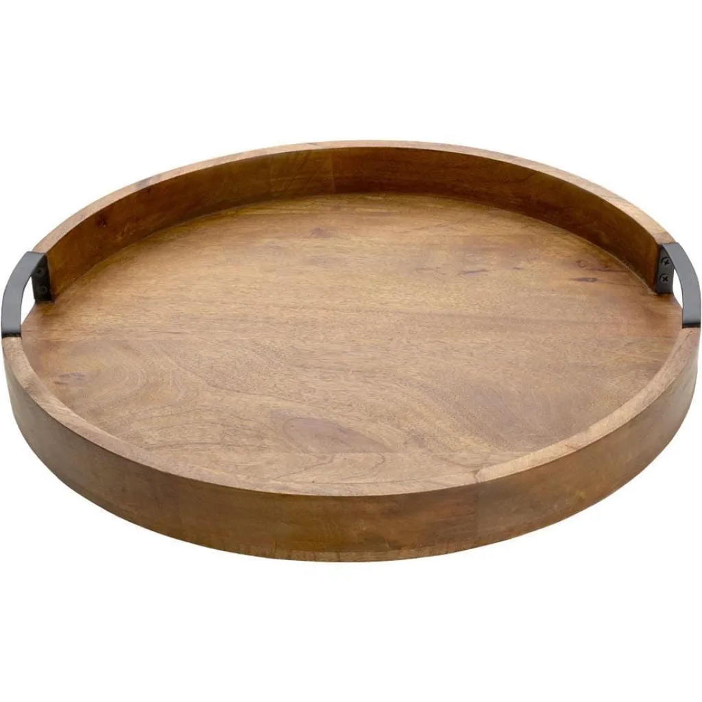 Lazy Susans|Gourmet Basics® Lazy Susan Mango Wood Serve Tray, 18 Inch