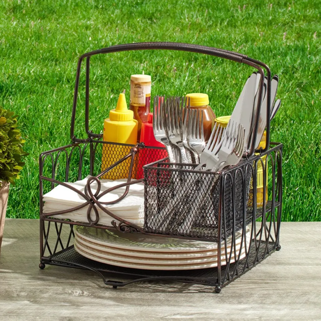 Buffet Caddies|Fruit And Storage Baskets|Gourmet Basics® Loop Picnic Caddy