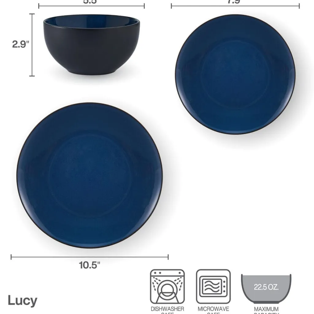 Dinnerware Service For 4|Pfaltzgraff® Lucy 12 Piece Dinnerware Set, Service for 4
