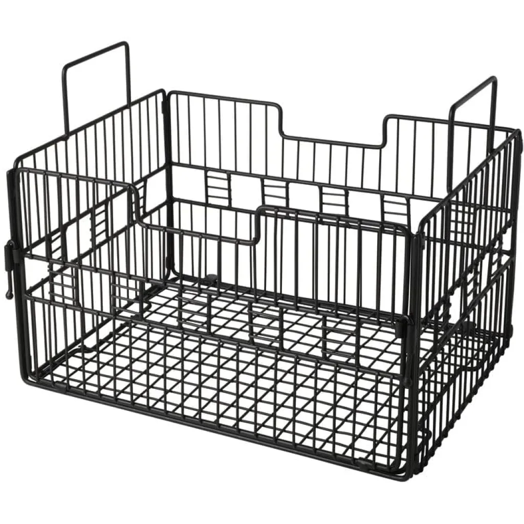 Fruit And Storage Baskets|Gourmet Basics® Madam Grid Stacking and Nesting Basket with Mango Wood Lid
