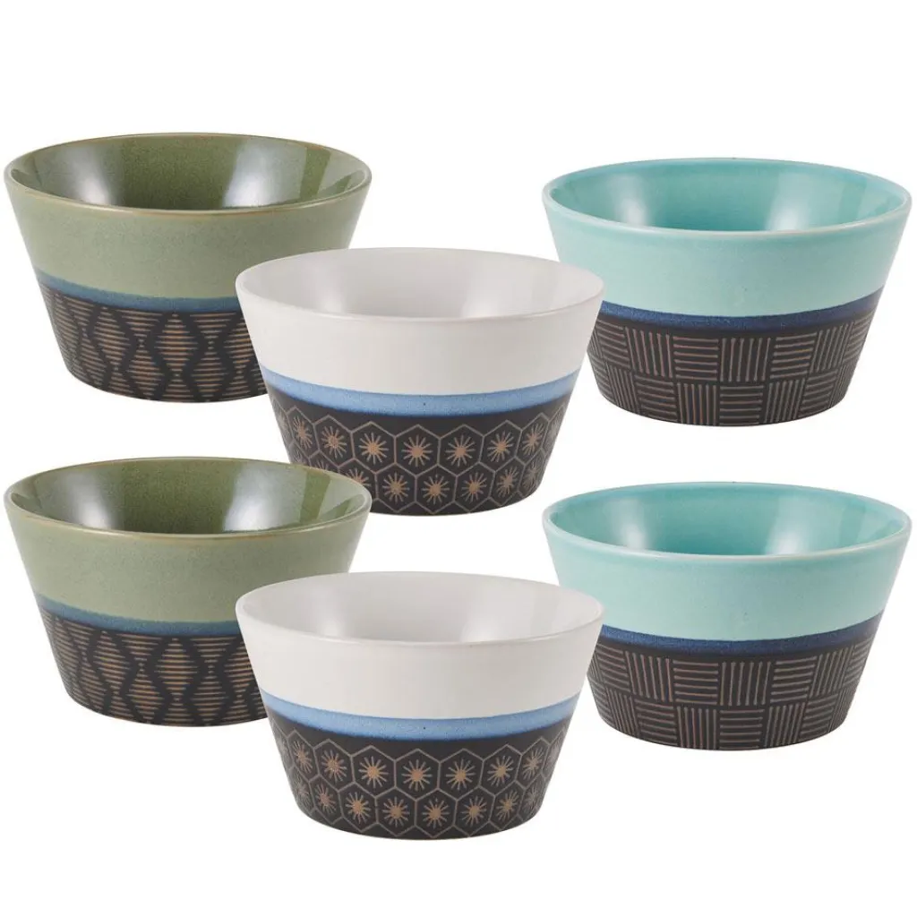 Soup Cereal Bowls|Pfaltzgraff® Marcus Conical Set of 6 Soup Cereal Bowls, Assorted