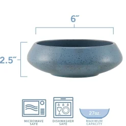 Soup Cereal Bowls|Pfaltzgraff® Modern Set of 6 Speckled Bowls, Assorted