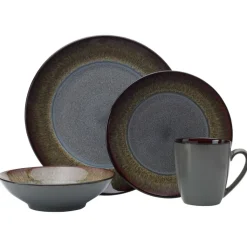 Dinnerware Service For 4|Pfaltzgraff® Monroe Gray 16 Piece Dinnerware Set, Service for 4