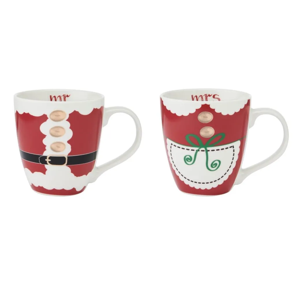 Coffee Mugs|Pfaltzgraff® Mr. & Mrs. Santa Claus Set of 2 Mugs