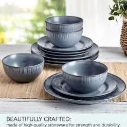 Dinnerware Service For 4|Pfaltzgraff® Mystic 12 Piece Dinnerware Set, Service for 4