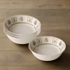 Pasta Bowls|Pfaltzgraff® Naturewood® Set of 4 Round Individual Pasta Salad Bowls