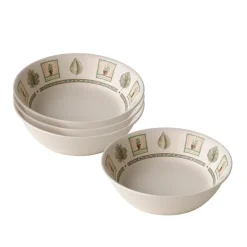 Pasta Bowls|Pfaltzgraff® Naturewood® Set of 4 Round Individual Pasta Salad Bowls