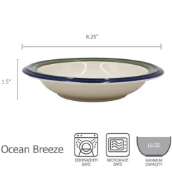 Soup Cereal Bowls|Pfaltzgraff® Ocean Breeze Set of 4 Rim Soup Bowls