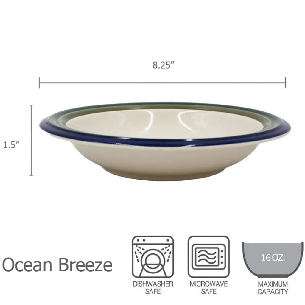 Soup Cereal Bowls|Pfaltzgraff® Ocean Breeze Set of 4 Rim Soup Bowls
