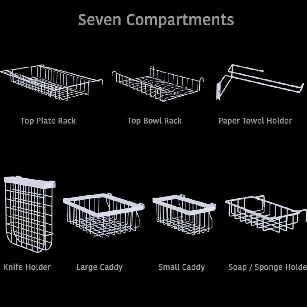Fruit And Storage Baskets|Gourmet Basics® Over the Sink 2 Tier Expandable Organizer Dish Drying Rack