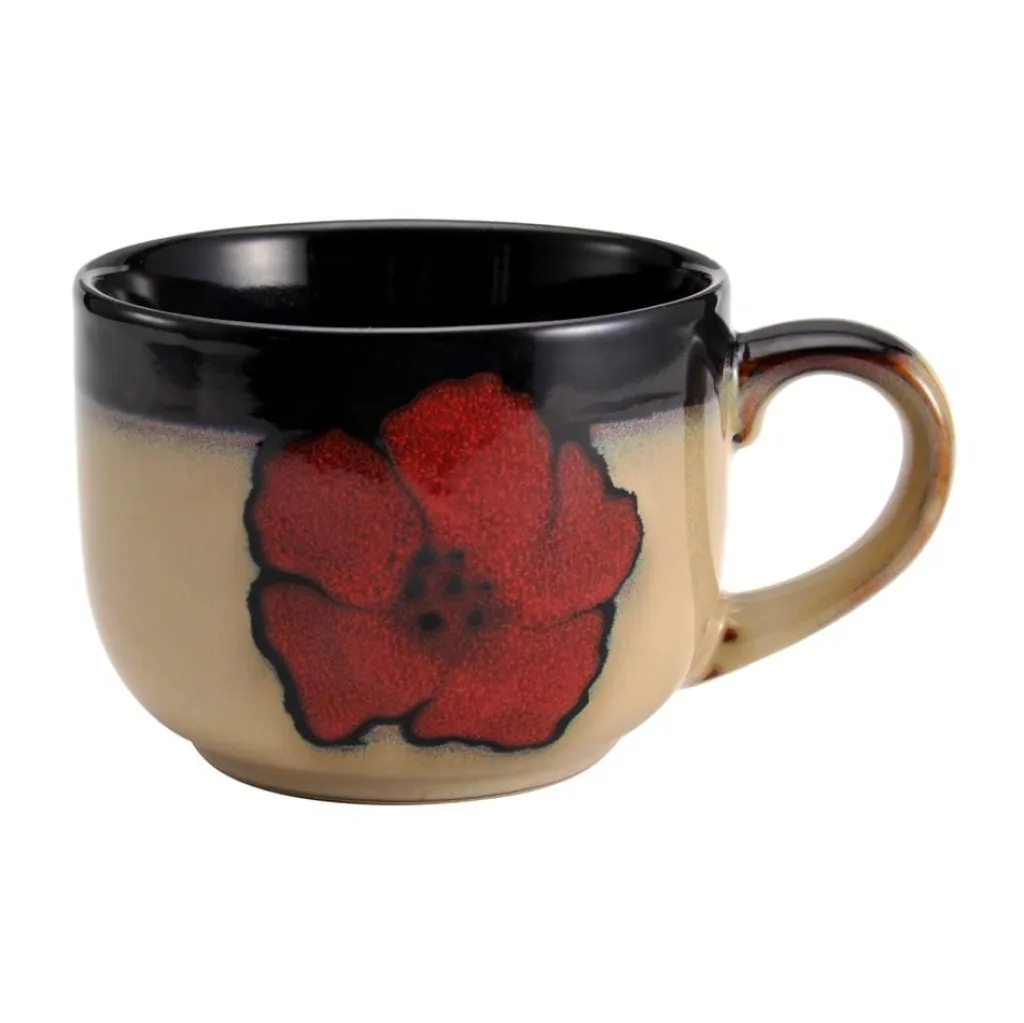 Soup Cereal Bowls|Pfaltzgraff® Painted Poppies Jumbo Soup Mug
