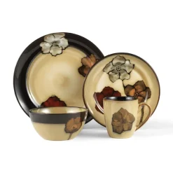Dinnerware Service For 4|Pfaltzgraff® Painted Poppies 16 Piece Dinnerware Set, Service for 4