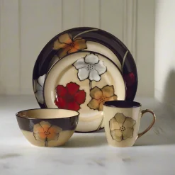 Dinnerware Service For 4|Pfaltzgraff® Painted Poppies 16 Piece Dinnerware Set, Service for 4