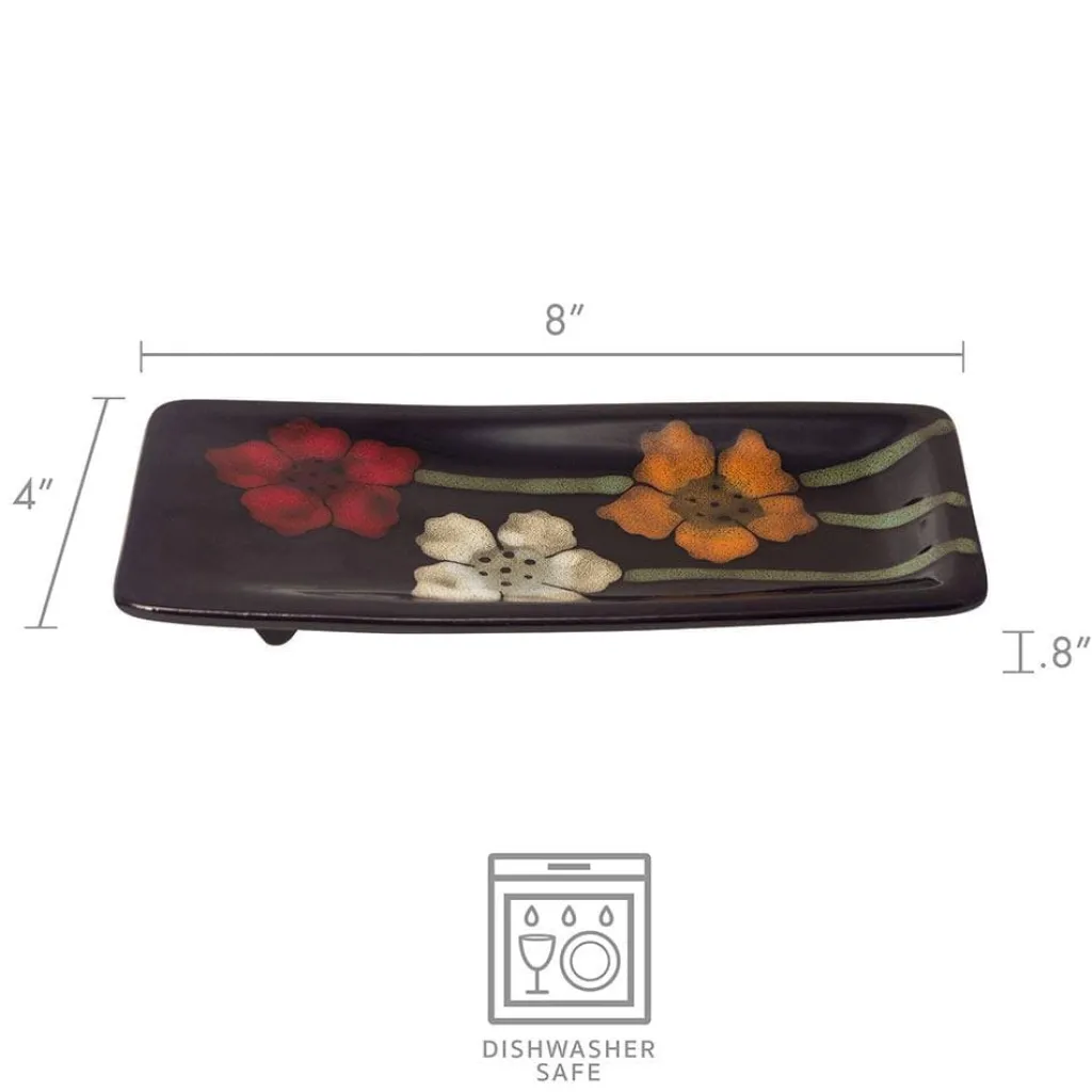 Spoon Rests And Trivets|Pfaltzgraff® Painted Poppies Rectangular Spoon Rest