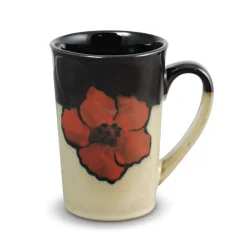 Coffee Mugs|Pfaltzgraff® Painted Poppies Set of 4 Latte Mugs