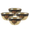 Soup Cereal Bowls|Pfaltzgraff® Painted Poppies Set of 4 Soup Cereal Bowls