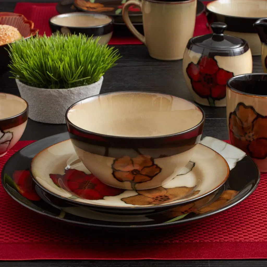 Soup Cereal Bowls|Pfaltzgraff® Painted Poppies Soup Cereal Bowl