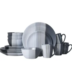 Dinnerware Service For 4|Pfaltzgraff® Parker Gray 16 Piece Dinnerware Set, Service for 4