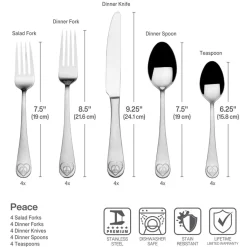 Sets|Towle® Everyday Peace 20 Piece Flatware Set, Service for 4